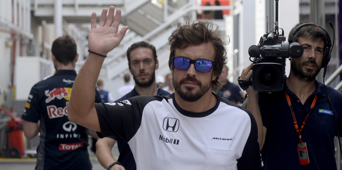 Fernando Alonso, tras abandonar el GP de España