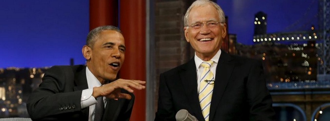 David Letterman con Barack Obama