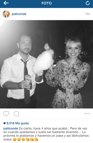 Patricia Conde y Ángel Martín en la foto de Instagram