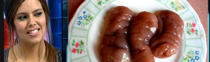 Cristina y los penes de mar