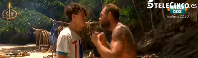 Nacho discutiendo con Cristopher