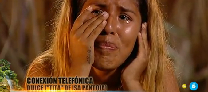 Dulce entra por teléfono en 'Supervivientes' para animar a Chabelita