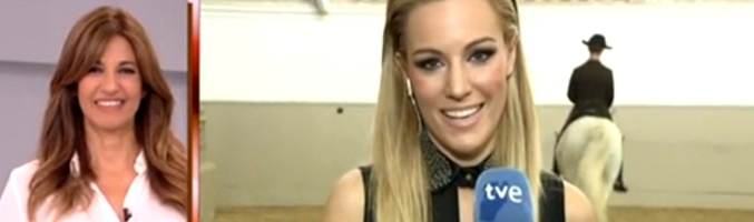 Edurne y Mariló Montero durante la tensa entrevista