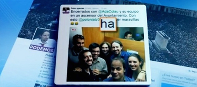 La 1 da "lecciones" de ortografía a Pablo Iglesias en el Telediario