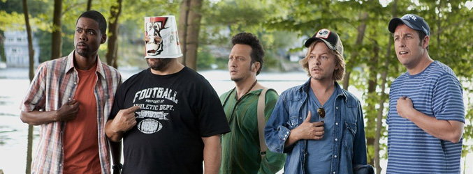 Imagen promocional de la comedia "Niños grandes", protagonizada por Adam Sandler