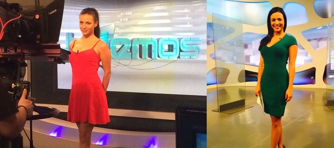 Elisa Mouliaán el el plató de 'TVEmos'
