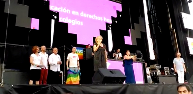 Manuela Carmena durante su discurso en Colón