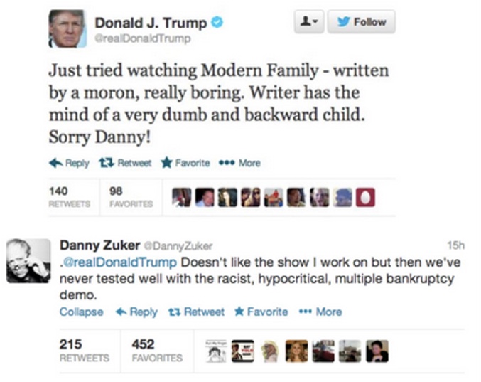 Los tweets de la pelea entre Donald Trump y Danny Zuker