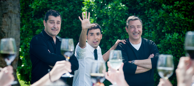 Antonio Díaz junto con los hermanos Roca en el segundo programa de 'El Mago Pop: 48 horas con'