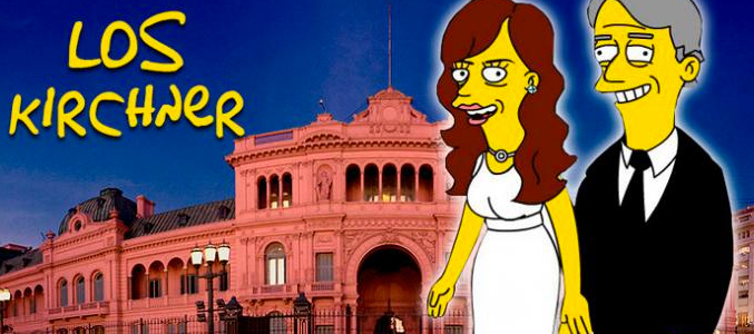 Los Kirchner caracterizados como 'Los Simpson'