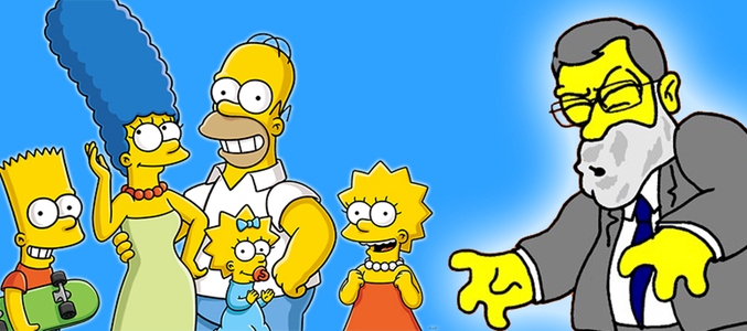 Mariano Rajoy caracterizado como un Simpson