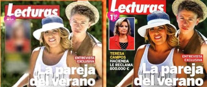 Ambas versiones de la portada de la revista