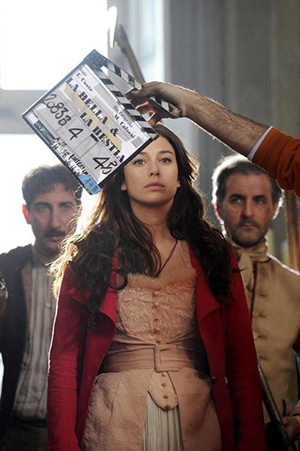 Blanca Suárez en el rodaje de 'La Bella y la Bestia'