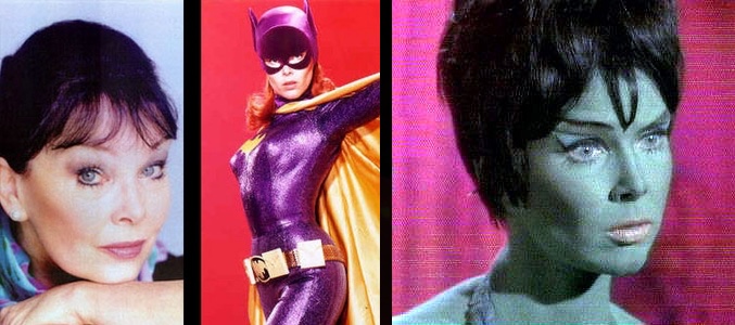 La actriz como Batgirl y en su papel de 'Star Trek'