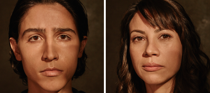 Lorenzo James Henrie y Elizabeth Rodríguez como Christopher Manawa y Lisa Ortiz