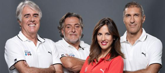 El equipo de Mediaset para cubrir las retransmisiones