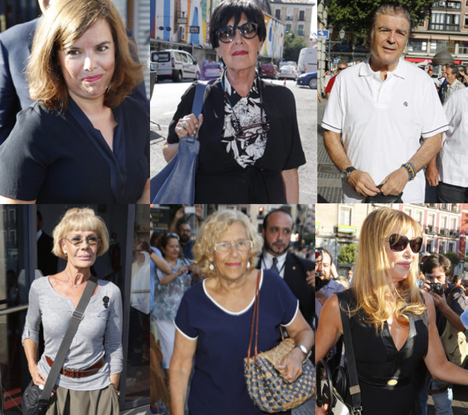 Numerosos rostros conocidos se despiden de Lina Morgan en su teatro