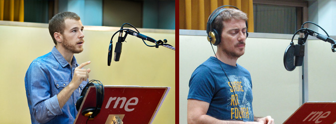 Álvaro Cervantes y Víctor Clavijo durante las grabaciones de 'Carlos de Gante'