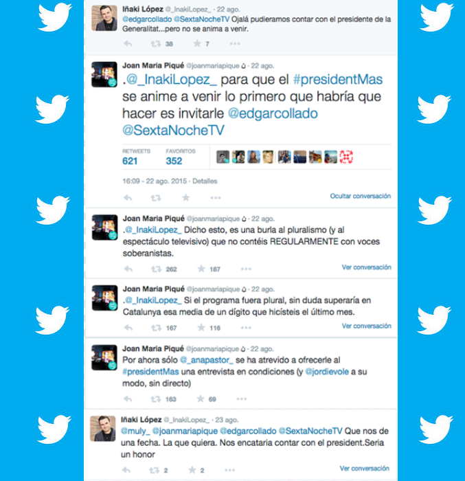 La conversación entre Iñaki López y el jefe de prensa de Artur Mas