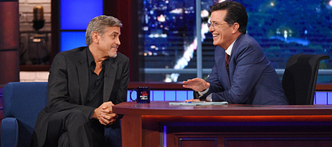 Stephen Colbert se estrena en 'The Late Show' con George Clooney