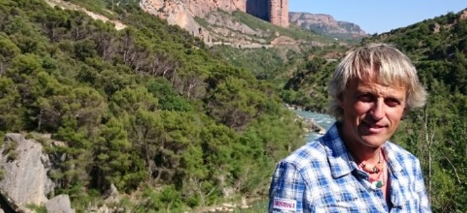 Jesús Calleja, en Los Mallos de Riglos en 'Volando voy'