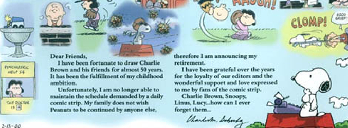 Esta es la última tira que el autor realizó antes de retirarse definitivamente