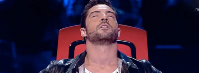 David Bisbal disfrutando de una de las actuaciones de &#39;La Voz Kids&#39;
