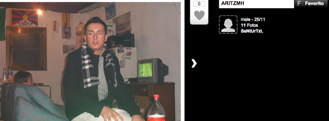Este es el supuesto perfil de Aritz en la red social Fotolog