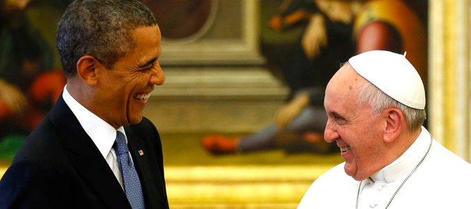 el papa y barack obama