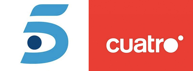 Logotipos de Telecinco y Cuatro