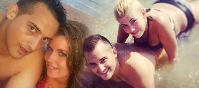 Marina posa juntoa Luis Daniel Martín, su pareja