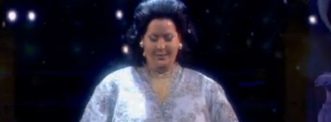 Así luce Ruth Lorenzo en plató como Montserrat Caballé