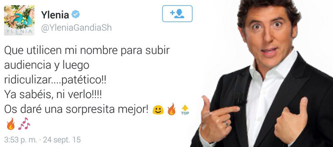 Ylenia tweet borrado tu cara me suena