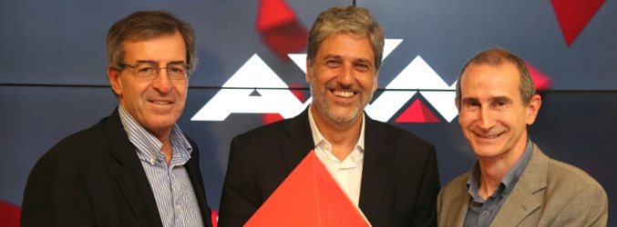 Juan María Romeu, director General, Ignacio Zamacola, director de Marketing, y Carlos Herrán, director de Programación