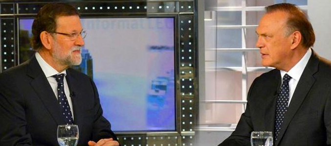 Mariano Rajoy y Pedro Piqueras