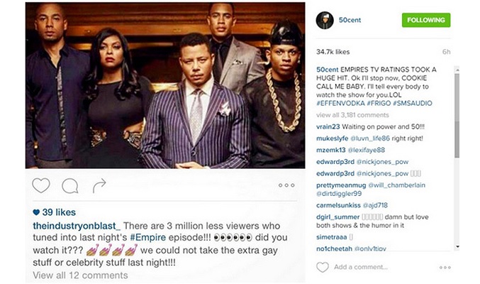 Publicación compartida por 50 Cent en su cuenta de Instagram