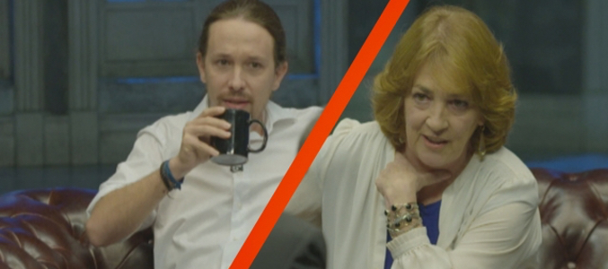 Pablo Iglesias y Carmen Maura en 'Al rincón'