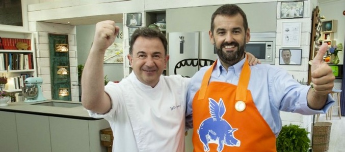 David de Jorge y Martín Berasategui en 'Robin Food'
