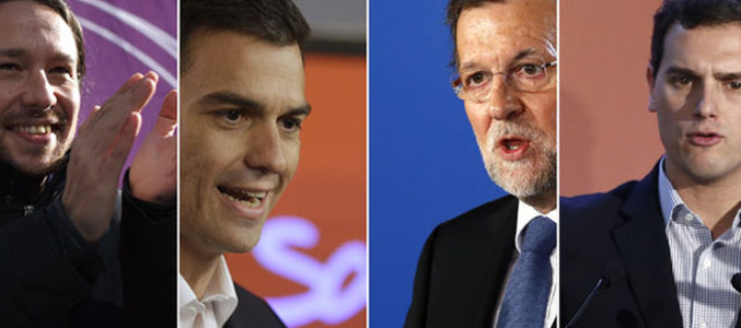 Imagen de los cuatro candidatos