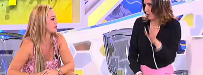 Belén Esteban junto a Sandra Barneda en su visita a 'Trencadís'