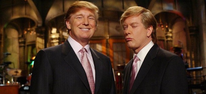 Donald Trump y Darrell Hammond en 'SNL', de la cadena NBC