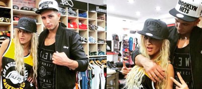 Omar e Ylenia en una tienda juntos