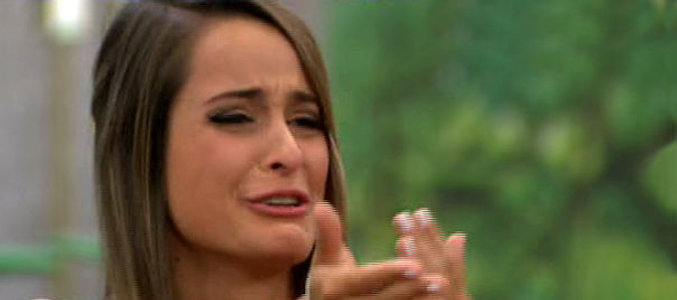 Carolina durante la despedida