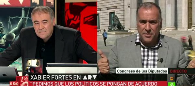 Xabier Fortes durante su intervención en el programa de 'Al rojo vivo'