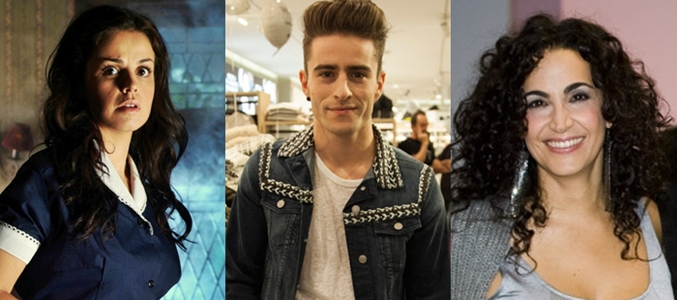 Marta Torné, Pelayo Díaz y Cristina Rodríguez en diversos momentos de trabajos anteriores