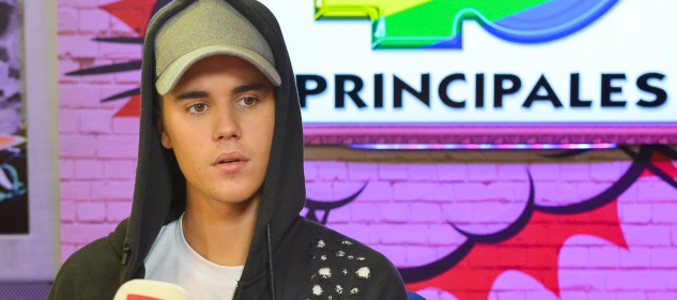 Justin Bieber en su visita a 'Yu no te pierdas nada'