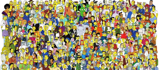 El universo de personajes de 'Los Simpson'.