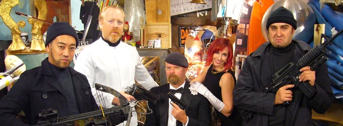 El equipo de &#39;Los cazadores de mitos&#39; caracterizados para la ocasión