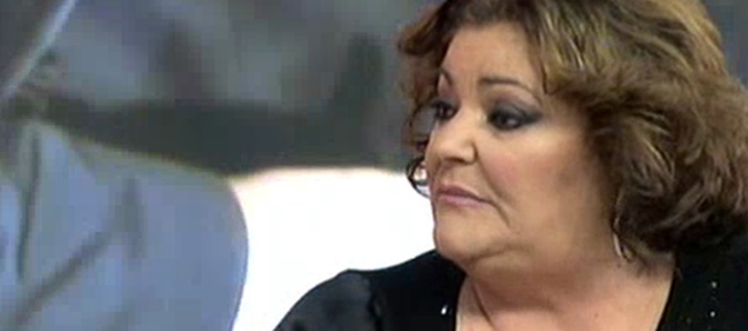 Charo Reina en un plató de Telecinco