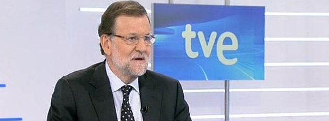 Mariano Rajoy en su entrevista con Ana Blanco, en TVE